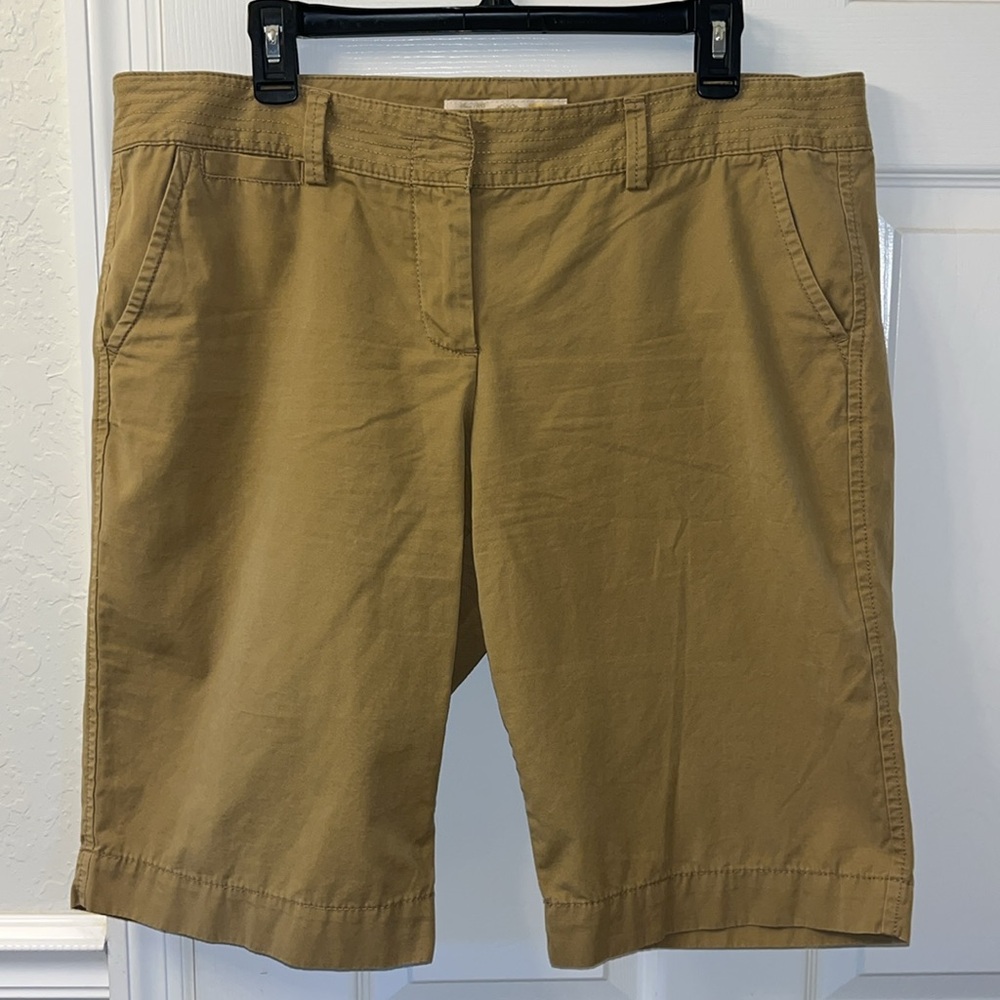 J.Crew City Fit Broken-In Chino Bermuda Shorts Khaki Size 14